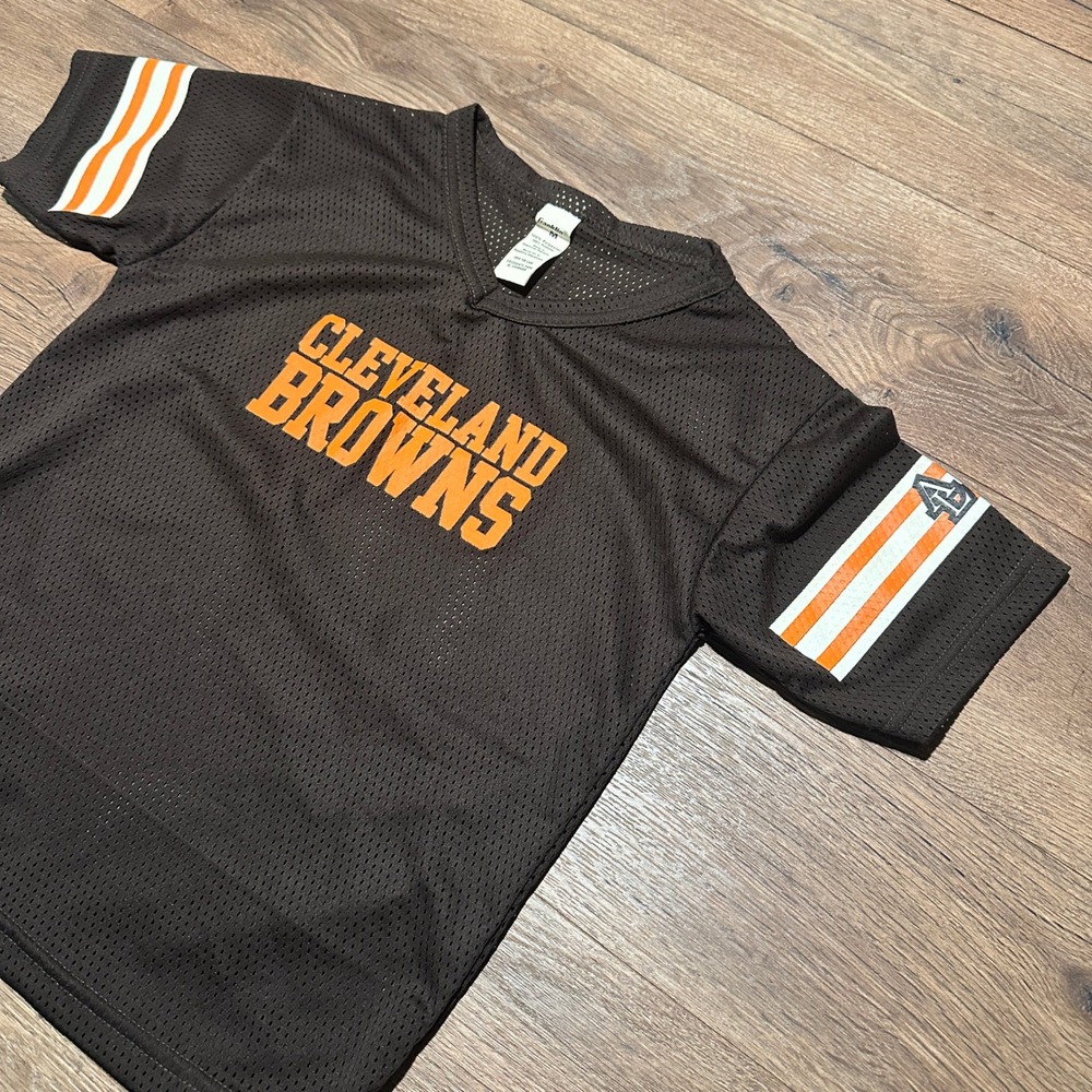 Vintage 90s Franklin Cleveland Browns Brown Mesh Jersey Kids Medium